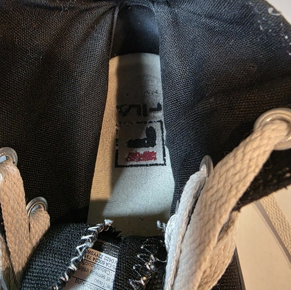 FILA Women's Black High-top Canvas Platform Sneakers - Picture 13 of 16